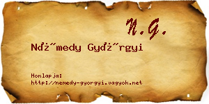 Némedy Györgyi névjegykártya