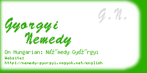 gyorgyi nemedy business card